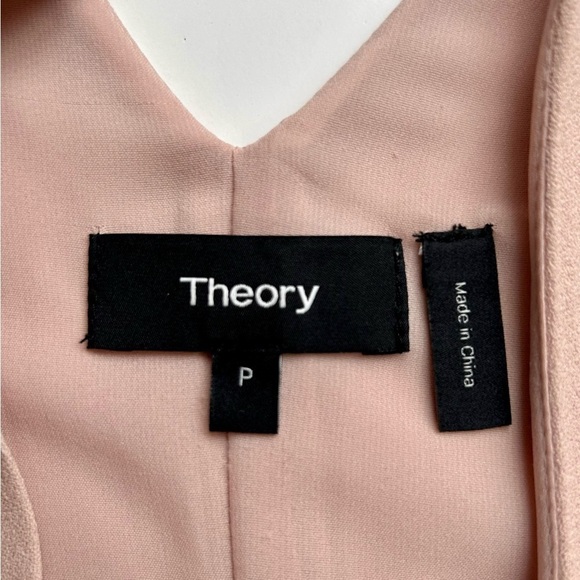 Theory Sullivan Crepe Double V Sleeveless Shift Mini Dress in Blush Pink Size XS - Picture 7 of 11